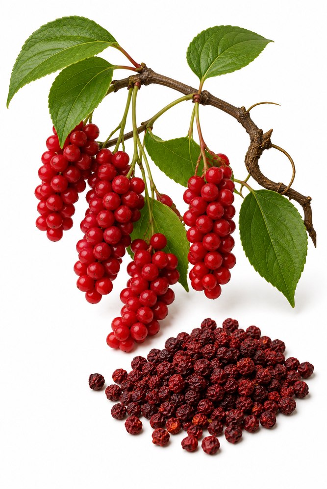 Botanical illustration of Schisandra chinensis